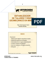 Estabilizacion de Taludes Y Diseño Geomecanico en Mineria: Indice