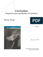 Terigi - Curriculum. Itinerarios para Aprehender Un Territorio.