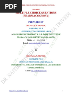 Dr. Naitik D Trivedi & Dr. Upama N. Trivedi: Multiple Choice Questions (Pharmacognosy)