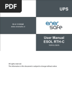 Manual de Usuario UPS ENERSAFE ESOL RTH-C 1a3KVA