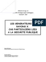 Les Generateurs de Rayons X Cas Particuliers Lies A La Securite Publique