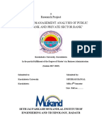 Research Project "Credit Risk Management Analysis of Public Sector Bank and Private Sector Bank"