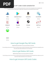 Free Gift Card Codes Generator