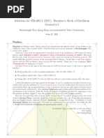 Solutions For Bmoeg-I (2021) : Buratino'S Mock of Euclidean Geometry-I