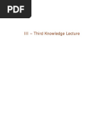 Knowledge Lecture Three