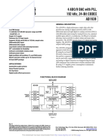 4 Adc/8 Dac With PLL, 192 KHZ, 24-Bit Codec Ad1939: Features General Description