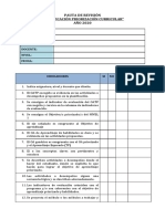 Pauta de Revisión Planificación Priorización Curricular