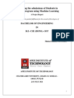 Predicting The Admissions of Students in Masters Program Using Machine Learning