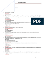 Pharmaceutical Jurisprudence & Ethics Answer Key-BLUE PACOP