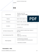 Econometrics - MCQ Flashcards - Quizlet