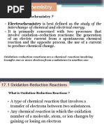 Electrochemistry: Electrochemistry Is Best Defined As The Study of The