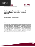 Analysing The Relationship Between IT Governance and Business/IT Alignment Maturity