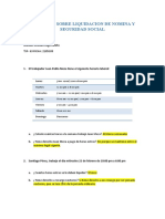 Actividad Sobre Liquidacion de Nomina y Seguridad Social