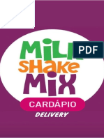 Cardapio Milk Shake