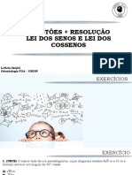 Questões + Resolução Lei Dos Senos e Lei Dos Cossenos