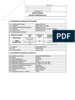 Arcor Ficha Técnica Galleta Mantequilla: 1. Antecedentes Generales Proveedor