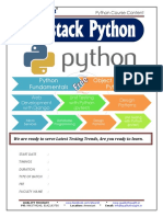 Python Fundamentals Object Oriented Python: Web Development With Django Unit Testing With Python (Pytest) Design Patterns