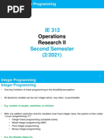 Operations Research II: Chapter 12: Integer Programming