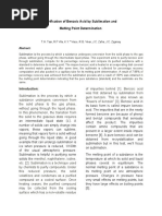 Purification of Benzoic Acid by Sublimation and Melting Point Determination