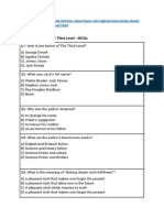 Vistas Book Chapter 1 The Third Level - MCQs.Antar - XII