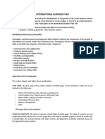 International Business Plan Template With Rubric