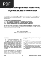 Corrosion Damage in Waste Heat Boilers Major Root Causes and Remediation