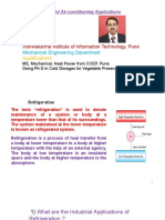 Refrigeration and Air-Conditioning Applications: Prof. A. D. Kale