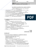 File Test 4 Grammar, Vocabulary, and Pronunciation A