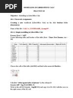 Practice #10. Modelling in LibreOffice Calc