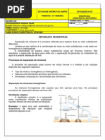 Ativ 7 Ciências 6° Ano Separação de Mistura