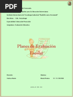 Act #4. Planes de Evaluación