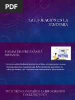 La Educación en La Pandemia