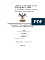 Ordenacion y Fomento de Las Actividades Economicas de Los Particulares