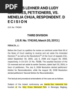 Spouses Lehner and Ludy Martires, Petitioners, vs. Menelia Chua, Respondent. D Ecision