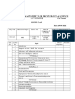 G.Narayanamma Institute of Technology & Science: (Autonomous) (For Women) Course Plan