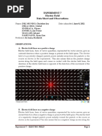 Experiment 7 Electric Field Data Sheet Group 1 June 8