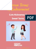 Korean Terms of Endearment