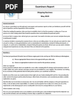 Shipping Business Examiners Report May 2019 Rev