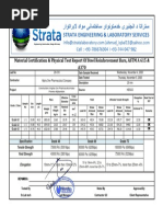 Material Certification & Physical Test Report of Steel Reinforcement Bars, ASTM A 615 & A370