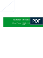 Installation Calculation Report: Model Project 01SLD - 1 - 860 - 6481 Full