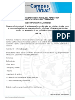 Actividad # 1 y 2 de Ética y Desarrollo Personal de La Unidad 1 Valor 5%