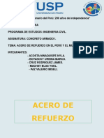 Acero de Refuerzo en El Peru y en El Mundo