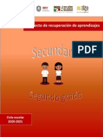 Proyecto de Recuperación de Aprendizajes Segundo Grado