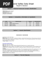 Material Safety Data Sheet: Hayem's Solution