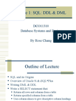 Fdocuments - in - Lecture 1 SQL DDL DML