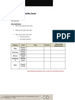 Measurable Usability Goals Template