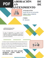 Elaboración de Plan de Mantenimiento