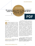 Revista CLAR. El Samaritano Que Se Hizo Prójimo, Clave Teológica y Espiritual de La Fratelli Tutti - P. Tarcisio Gaitán, CP