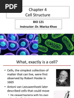 BIO121 Chapter 4 Cell Structure