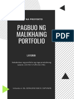 Pinal Na Proyekto Paggawa NG Malikhaing Portfolio